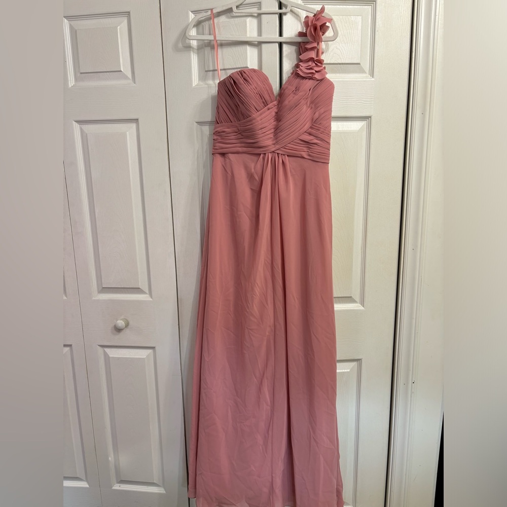 Allure Bridals Pink One Shoulder Gown for Weddings